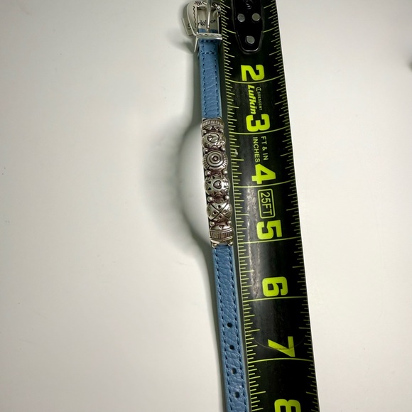 Brighton-Bracelet Bandit Light Blue Leather-Silver-Adjustable 7.5-8in-NWT - Picture 10 of 10